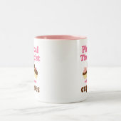 Funny zal werken voor Cupcakes fysieke Therapist Tweekleurige Koffiemok (Center)