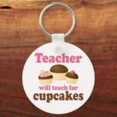 Funny zal werken voor Cupcakes leraar Sleutelhanger (Voorkant)