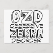 Funny Zebra Briefkaart (Voorkant)