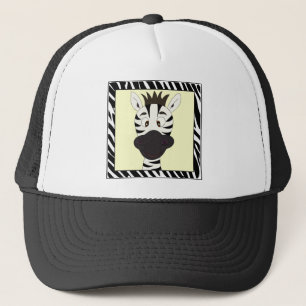 Funny zebra cartoon trucker pet
