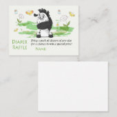 Funny Zebra Diaper Raffle Tickets (Voorkant / Achterkant)