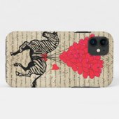 Funny zebra- en hartballonnen Case-Mate iPhone case (Achterkant (horizontaal))