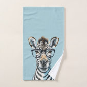 Funny Zebra Het dragen van een bril Bad Handdoek (Handdoek)