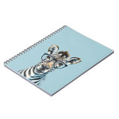 Funny Zebra Het dragen van een bril Notitieboek (Linkerzijde)
