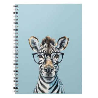 Funny Zebra Het dragen van een bril Notitieboek