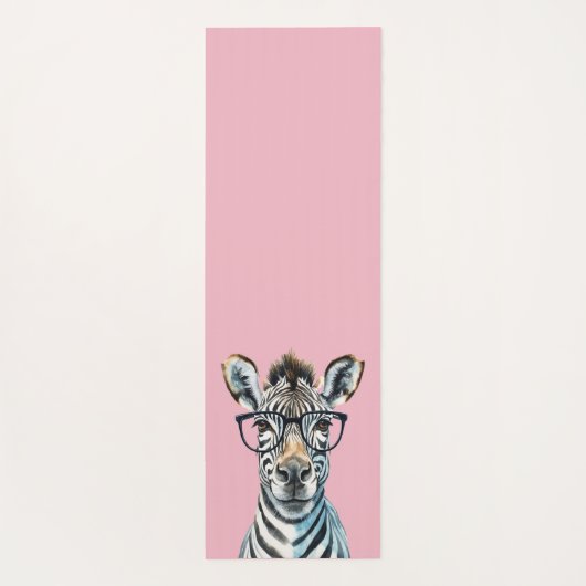 Funny Zebra Het dragen van een bril Yogamat (Achterkant)