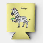 Funny zebra illustratie cartoon blikjeskoeler (Voorkant)