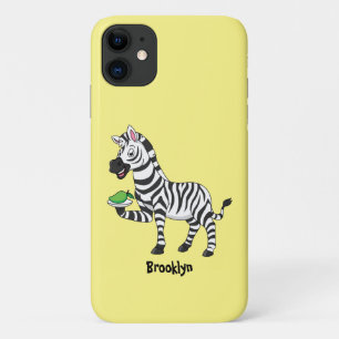 Funny zebra illustratie cartoon iPhone 11 hoesje