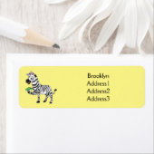 Funny zebra illustratie cartoon etiket (Insitu)