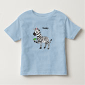 Funny zebra illustratie cartoon kinder shirts (Voorkant)