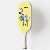 Funny zebra illustratie cartoon pickleball paddle (Links)