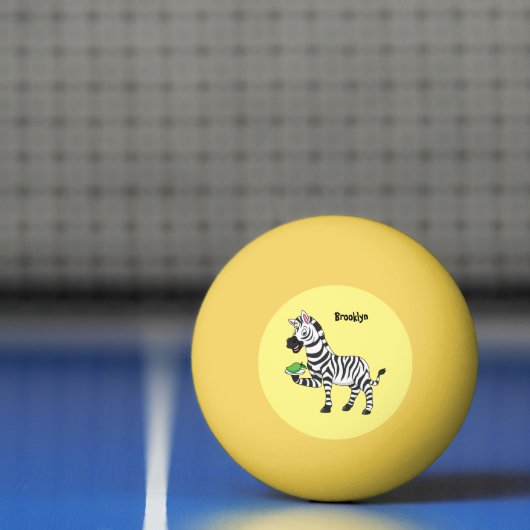 Funny zebra illustratie cartoon pingpongballen (Net)