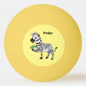 Funny zebra illustratie cartoon pingpongballen (Achterkant)