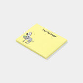 Funny zebra illustratie cartoon post-it® notes (Schuin)