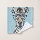 Funny Zebra Porter des lunettes (Gant de toilette)