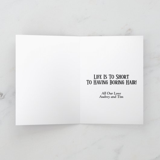 Funny Zebra Thème Carte d'anniversaire (Intérieur)