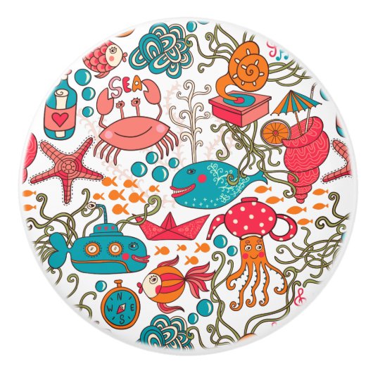 Funny Zee Animals Ceramic Knob Keramische Knop (Voorkant)