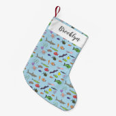 Funny zee createert cartoon illustratiepatroon kleine kerstsok (Voorkant (Hangend))