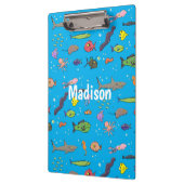 Funny zee createert cartoon illustratiepatroon klembord (Links)