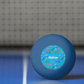 Funny zee createert cartoon illustratiepatroon pingpongballen (Net)