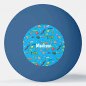 Funny zee createert cartoon illustratiepatroon pingpongballen (Achterkant)