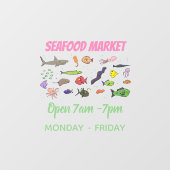 Funny zee createert cartoon illustratiepatroon raamsticker (Vel)