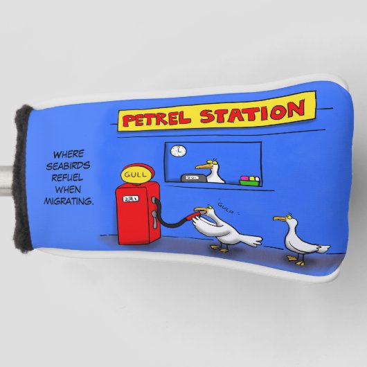 Funny zee gulls petrel cartoon humor golfheadcover (Voorkant)