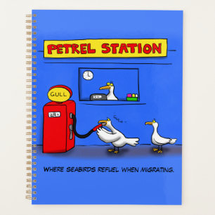 Funny zee gulls petrel cartoon humor planner