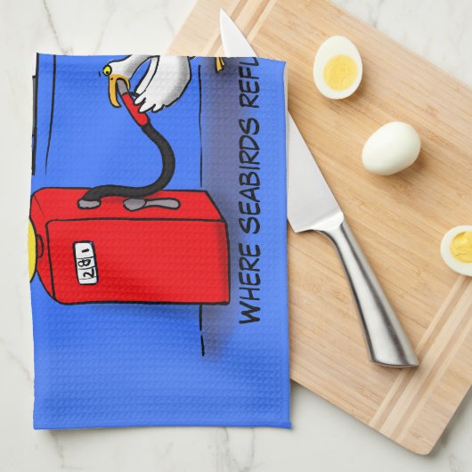 Funny zee gulls petrel cartoon humor theedoek (Quarter Fold)