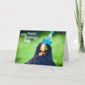 Funny Zee-hawk Bird・ Happy Birthday Kaart (Voorkant)