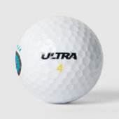 Funny zee, onderwatertrekkend, cartoon golfballen (Logo)