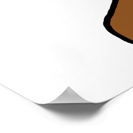 Funny Zee Otter Afstuderen Cartoon Poster (Hoek)