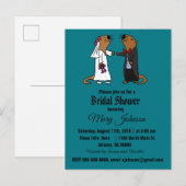 Funny Zee Otter Bride en Groom Wedding Uitnodiging Briefkaart (Voorkant / Achterkant)