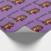 Funny Zee Otter Spellingsaxofone Cadeaupapier (Hoek)