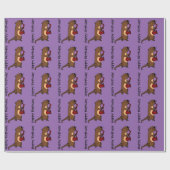 Funny Zee Otter Spellingsaxofone Cadeaupapier (Vlak)