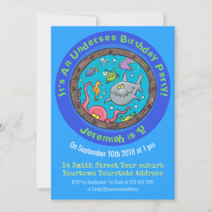 Funny zee schepsels in de cartoon van de scheepsha kaart