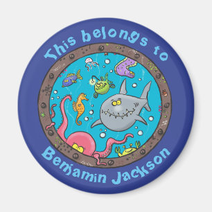 Funny zee schepsels uit de cartoon van de scheepsw magneet