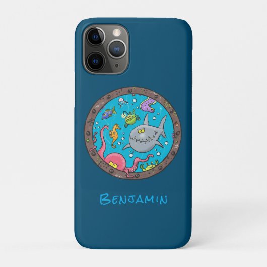 Funny zee wezens onder water cartoon 2 Case-Mate iPhone case (Achterkant)