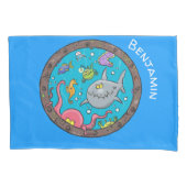 Funny zee wezens onder water cartoon 2 kussensloop (Voorkant)