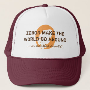 Funny ZEROS & DONUTS brown Trucker Pet