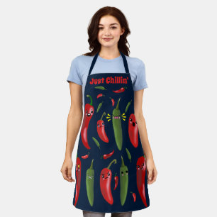 Funny ziet chili chili met Mexicaanse paprika zuid Schort