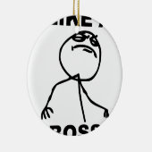 Funny "Zoals een boss" meme Keramisch Ornament (Rechts)