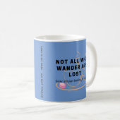 Funny Zoekt koffie en persoonlijk bericht Koffiemok (Voorkant rechts)