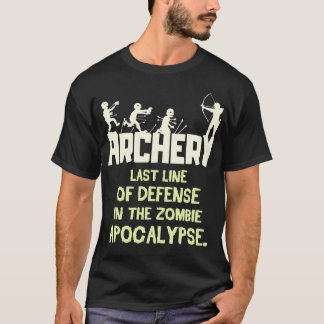 Funny Zombie Archery Gift Print Mannen Womens Bow  T-shirt