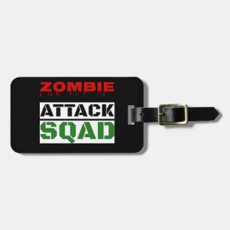 Funny Zombie Attack Squad Bagagelabel