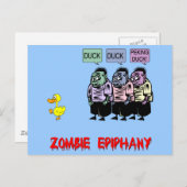 Funny zombie briefkaart (Voorkant / Achterkant)