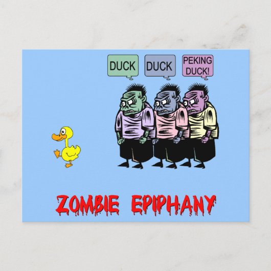 Funny zombie briefkaart (Voorkant)