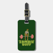 Funny Zombie Buff Weight Lifter Bagagelabel (Voorkant verticaal)