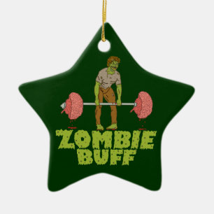 Funny Zombie Buff Weight Lifter Keramisch Ornament