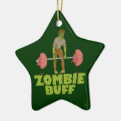 Funny Zombie Buff Weight Lifter Keramisch Ornament (Links)